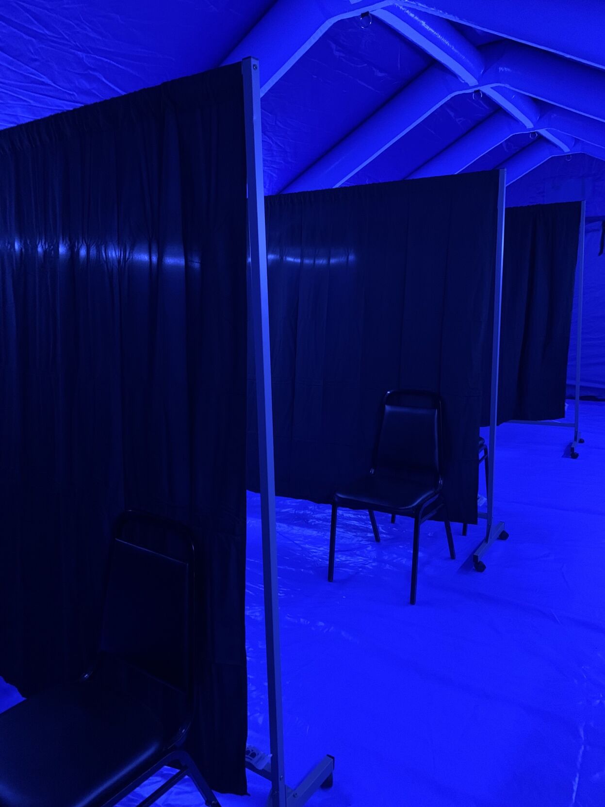 Inside PVH triage tents 9-15-21